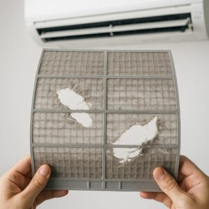 エアコンフィルター破れ
