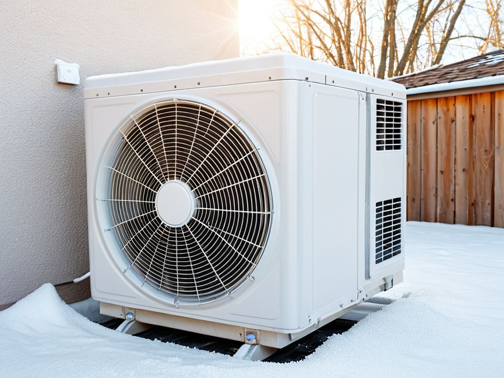 室外機に霜が付着したイメージ
