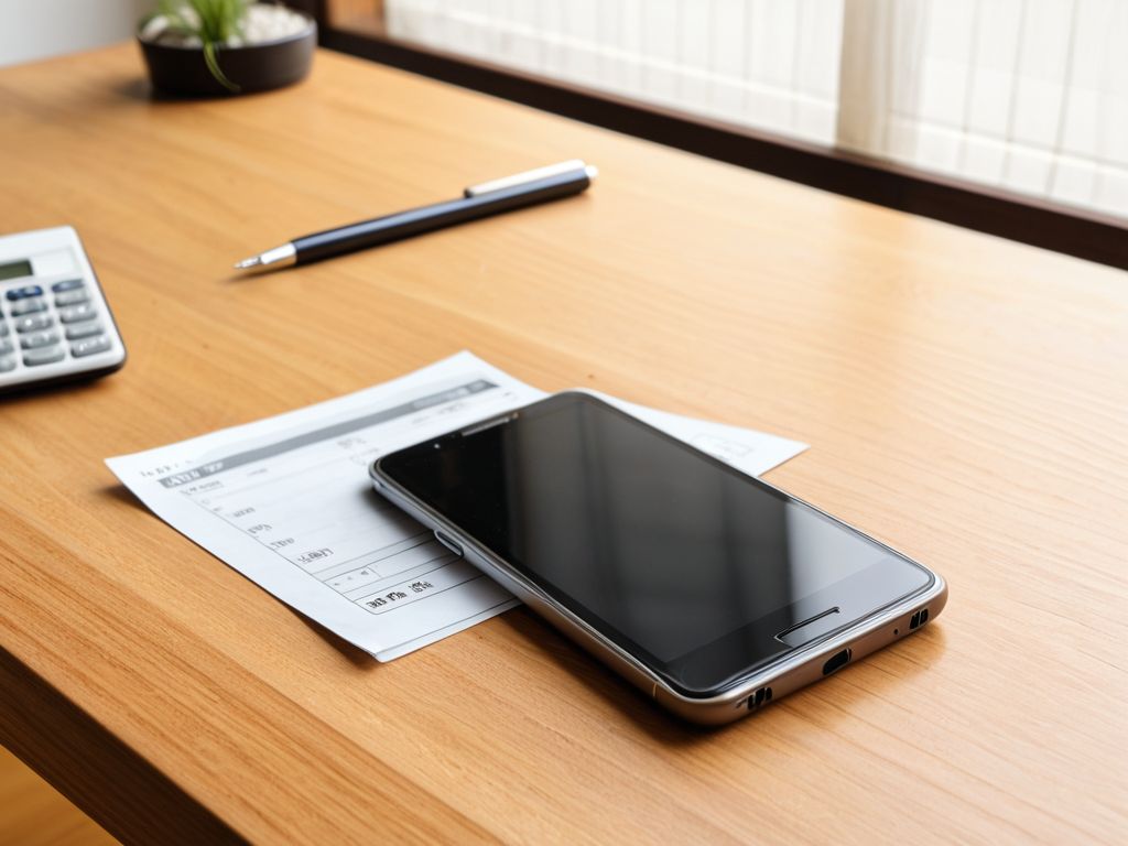 電力会社への相談を検討している電気代の請求書とスマートフォン