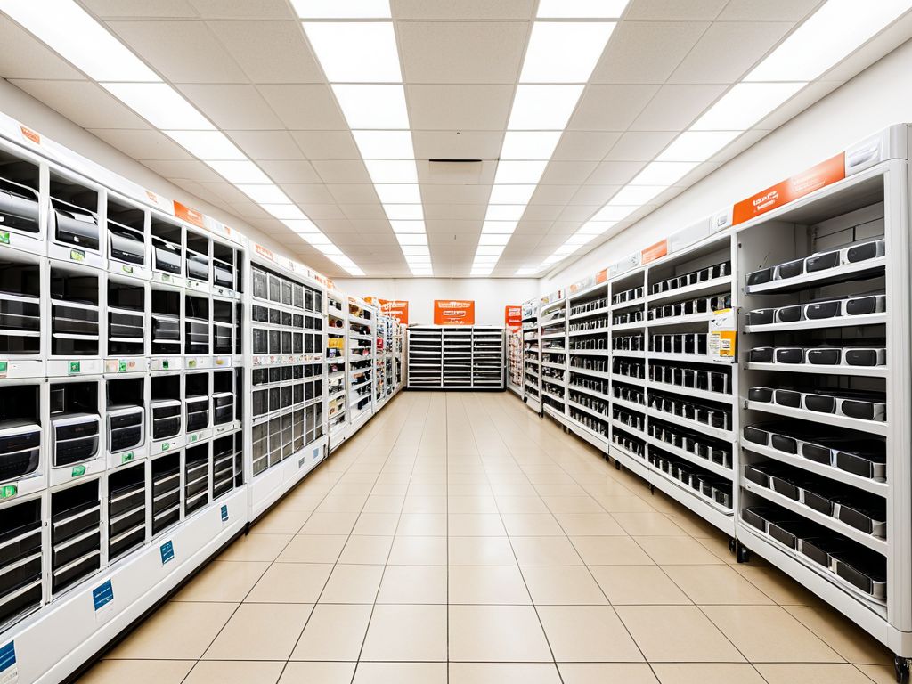 家電量販店のエアコン売り場のイメージ