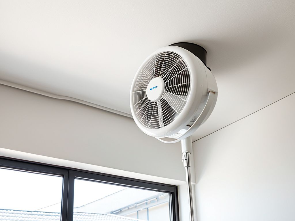 サーキュレーターを使って部屋の空気を動かしているイメージ