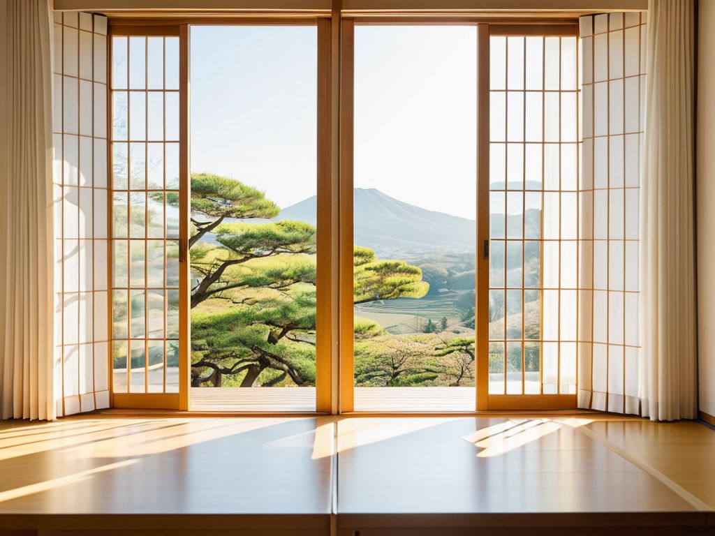二方向の窓を開けて空気の通り道をつくっている部屋のイメージ