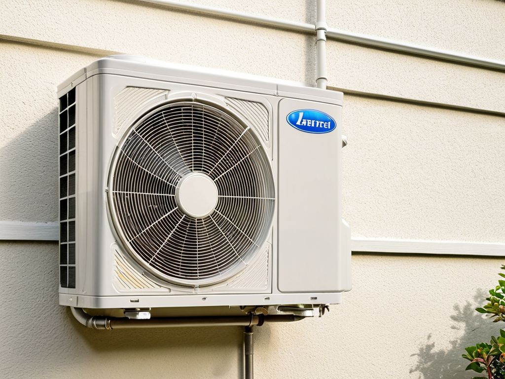 静かになったエアコンの室外機を確認しているイメージ