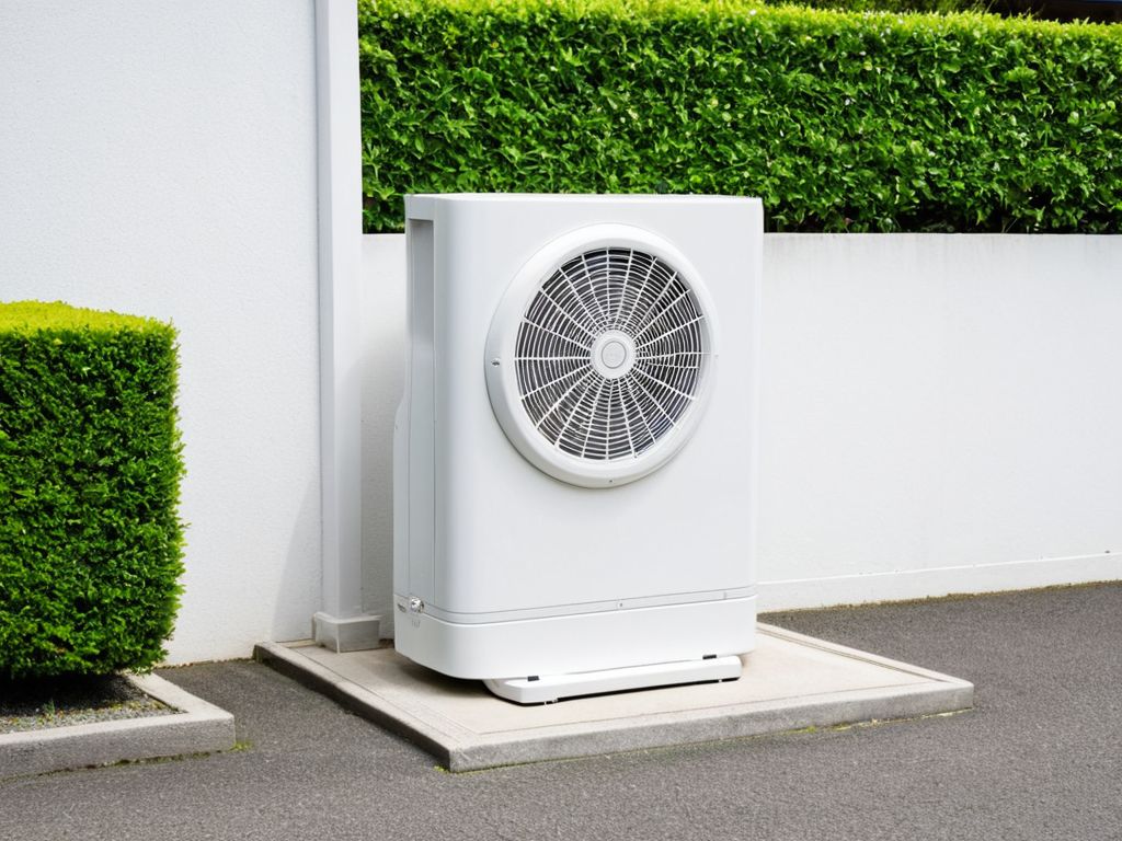 住宅の外に設置されたエアコンの室外機