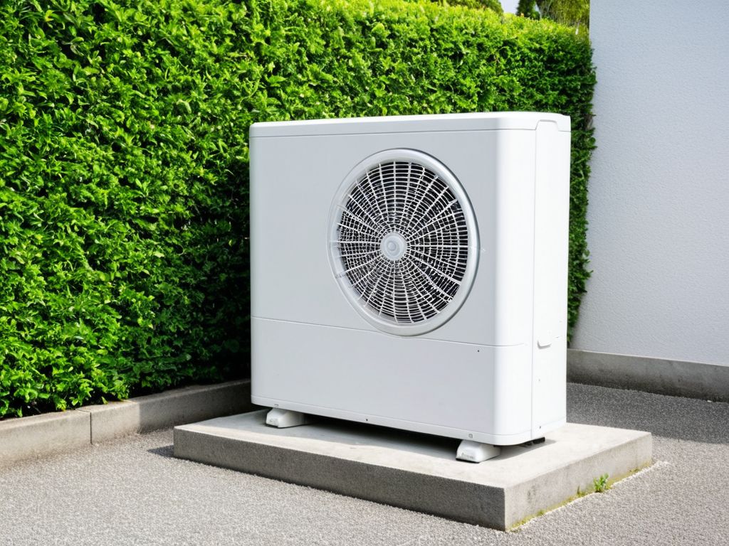 住宅の外に設置されたエアコンの室外機